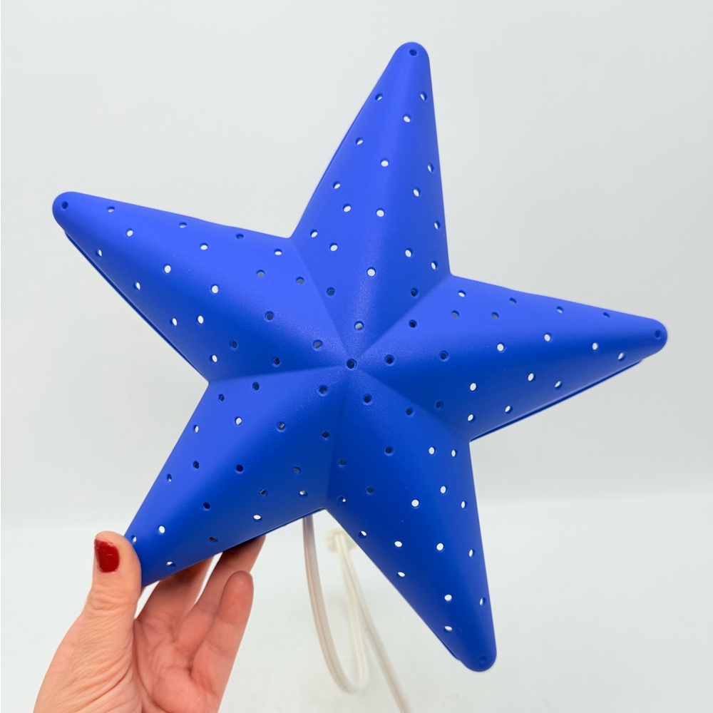 Vintage 1990s IKEA Smila Stjärna Star Wall Lamp | Blue Plug In Night Light